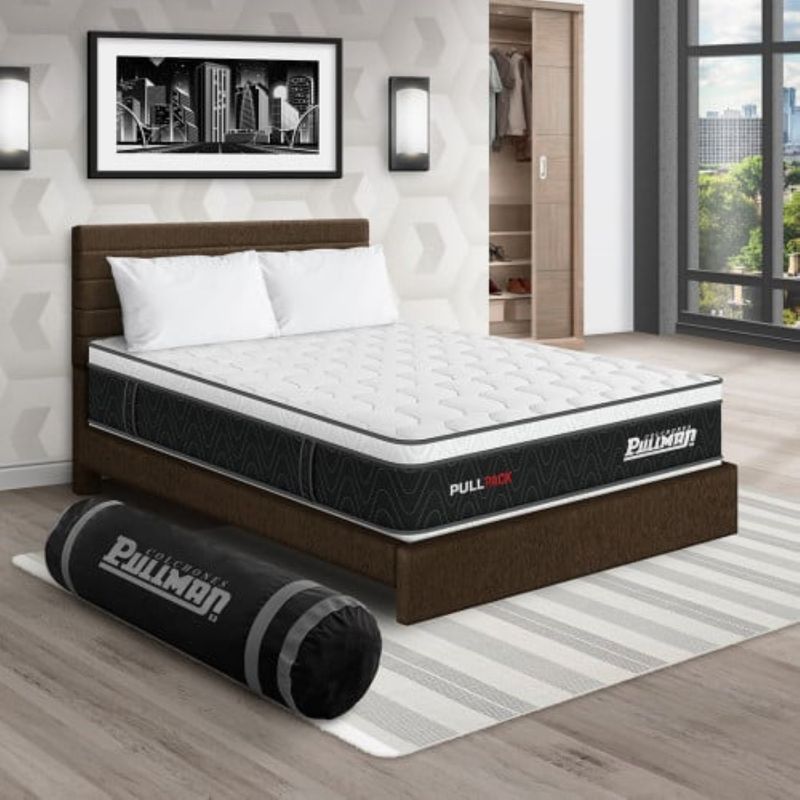 PULLMAN - Colchon Con Cama Semidoble Firme Resortes Pullpack 190 x 120 Pullman