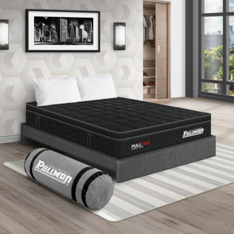 PULLMAN - Colchon Con Basecama King Firme Resortes Pullpack 200 x 200 Pullman