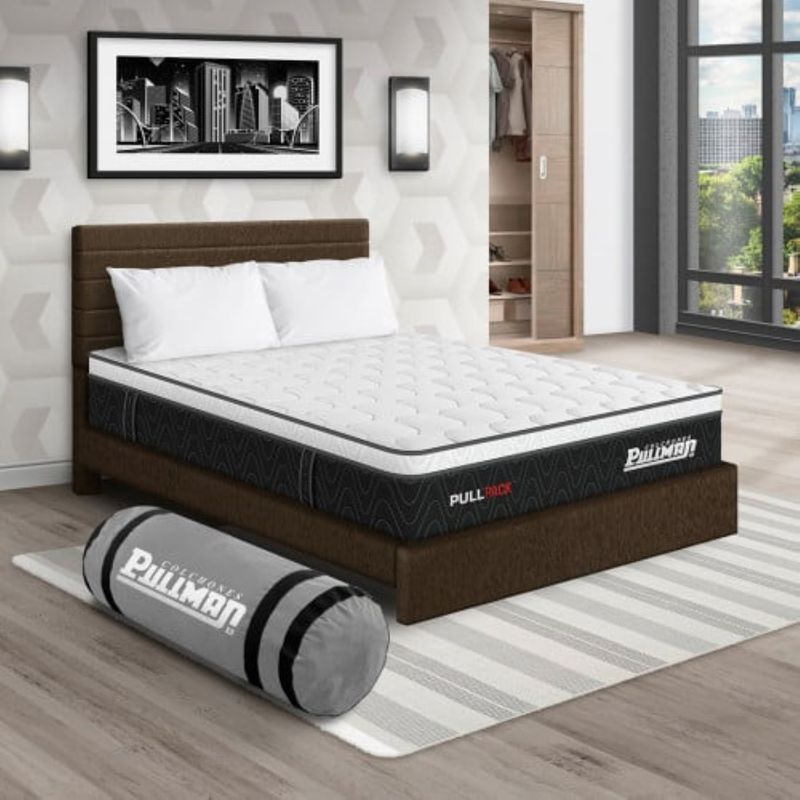 PULLMAN - Colchon Con Cama Doble Firme Resortes Pullpack 190 x 140 Pullman