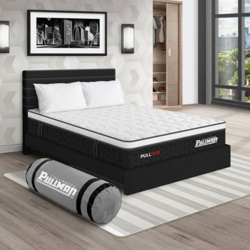 PULLMAN - Colchon Con Cama Doble Firme Resortes Pullpack 190 x 140 Pullman