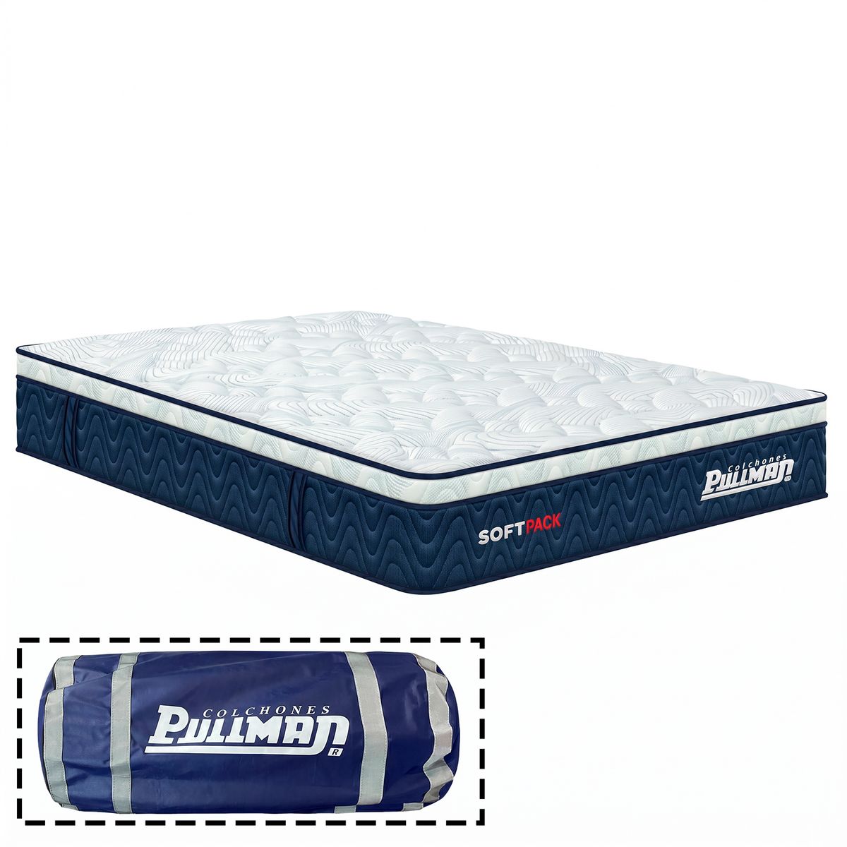 PULLMAN - Colchon Queen Firmeza Suave Resortes Pocket SOFTPACK 160X190 PULLMAN