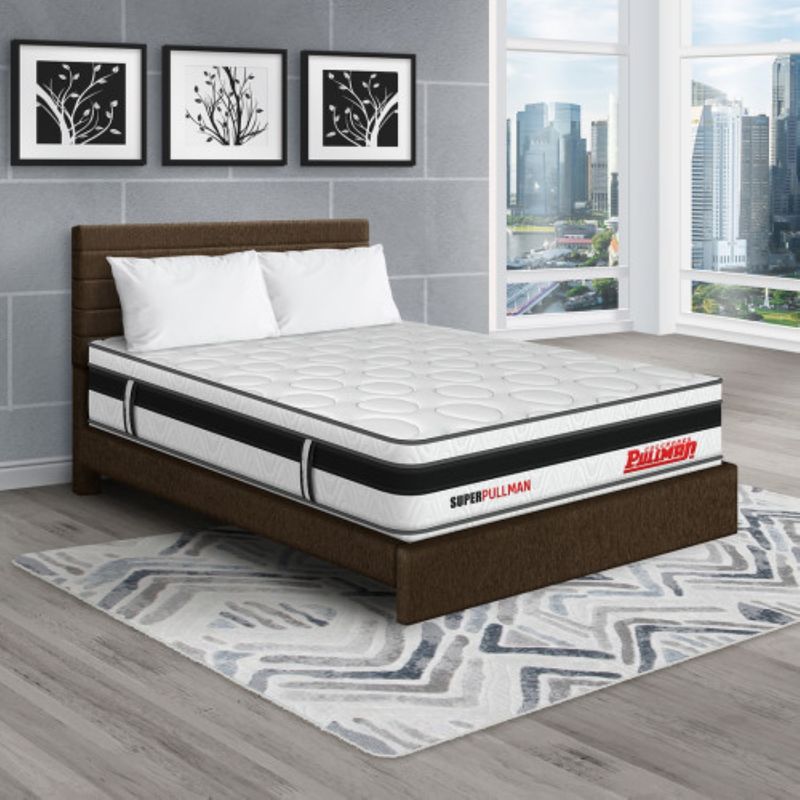 PULLMAN - Colchon con cama King Firme Resortes Pocket SUPERPULLMAN 200 x 200 PULLMAN