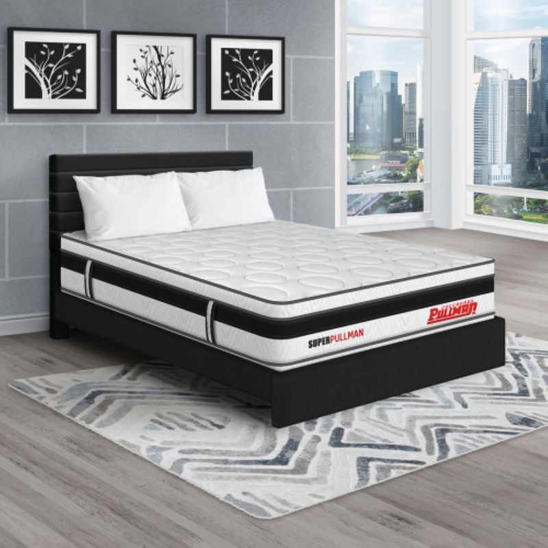 PULLMAN - Colchon con cama Queen Firme Resortes Pocket SUPERPULLMAN 190 x 160 PULLMAN