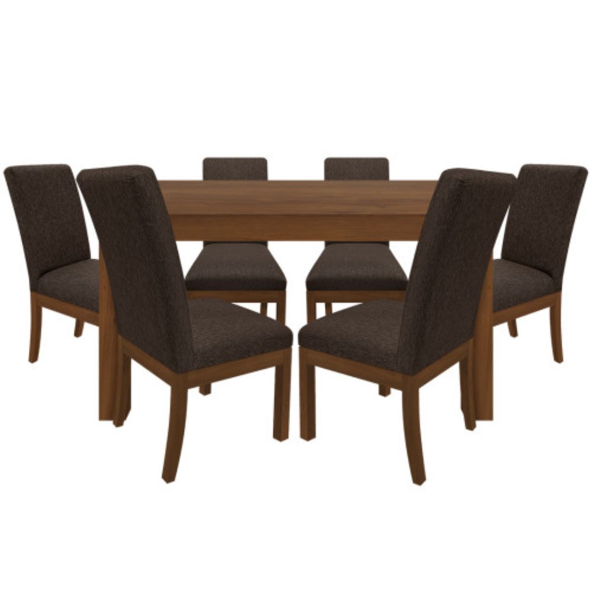 PULLMAN - Juego De Comedor 6P (140) Italia Danny 6 Sillas Color Caoba Tela Color Cafe