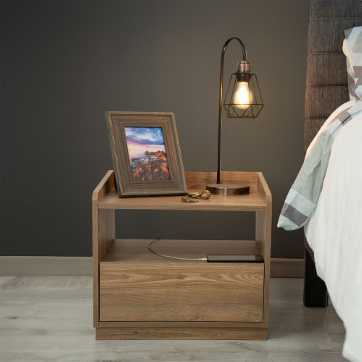 PULLMAN - Mesa de noche DESIGN Madera Tpm  50 cm x 40 cm x 45 cm