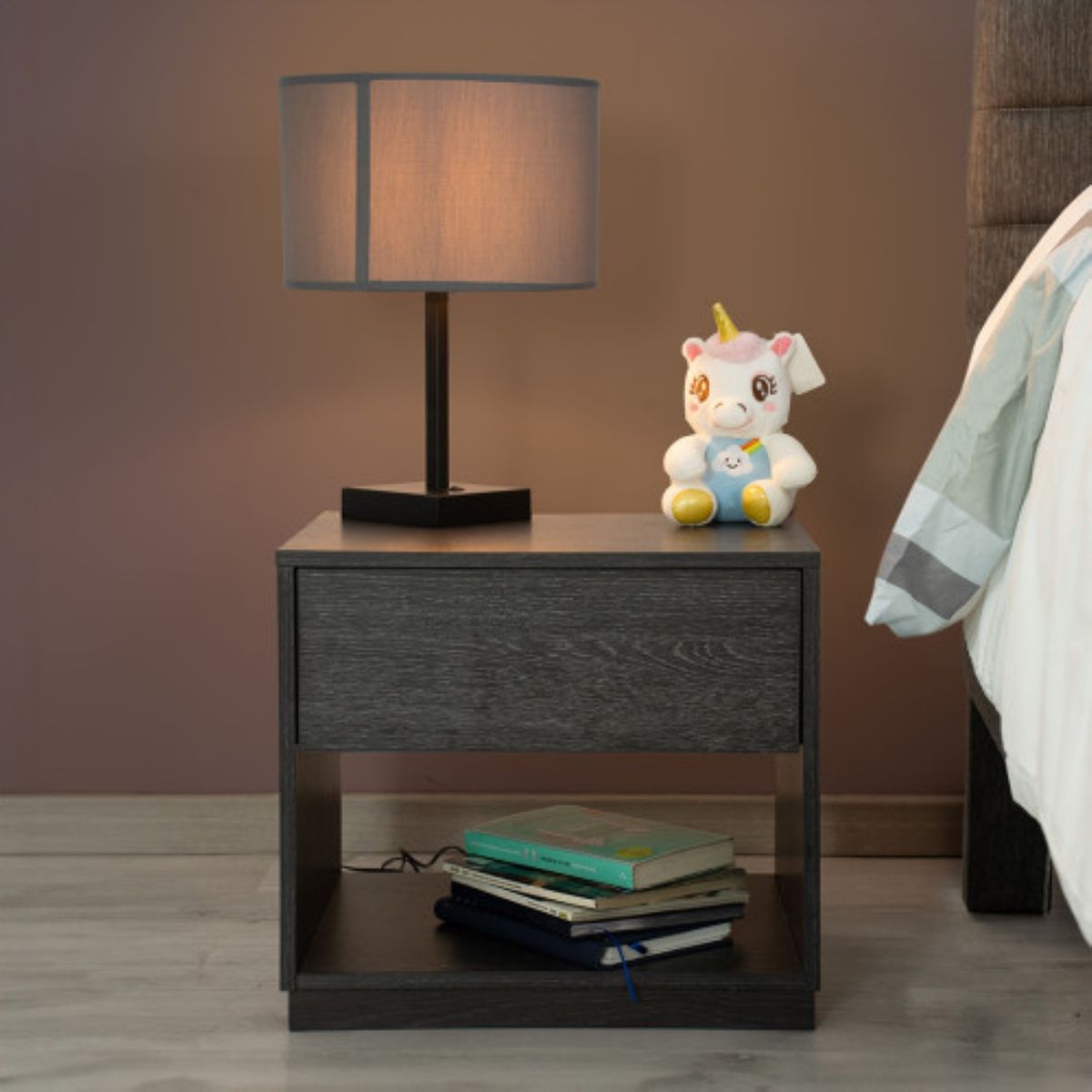 PULLMAN - Mesa de noche TOP Madera Tpm 50 cm x 40 cm x 45 cm