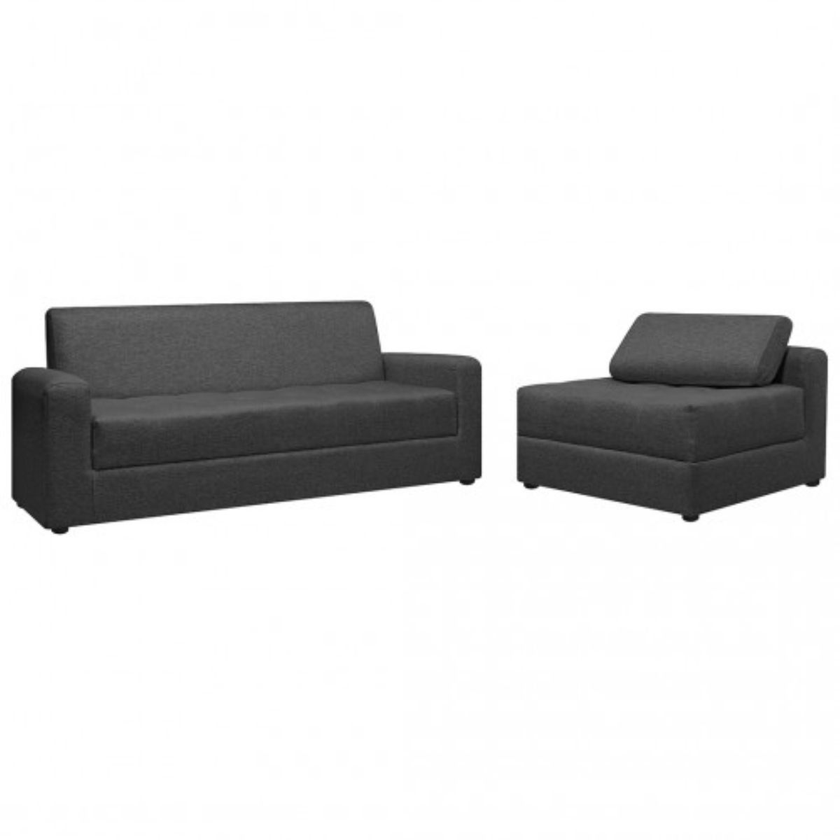 PULLMAN - Sofá En L Alondra Tela Gris