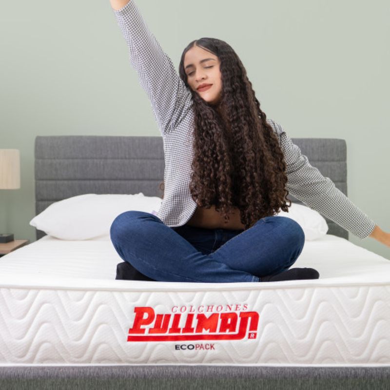 PULLMAN - Colchon Semidoble Firmeza Intermedio Resortes ECOPACK 120X190 PULLMAN