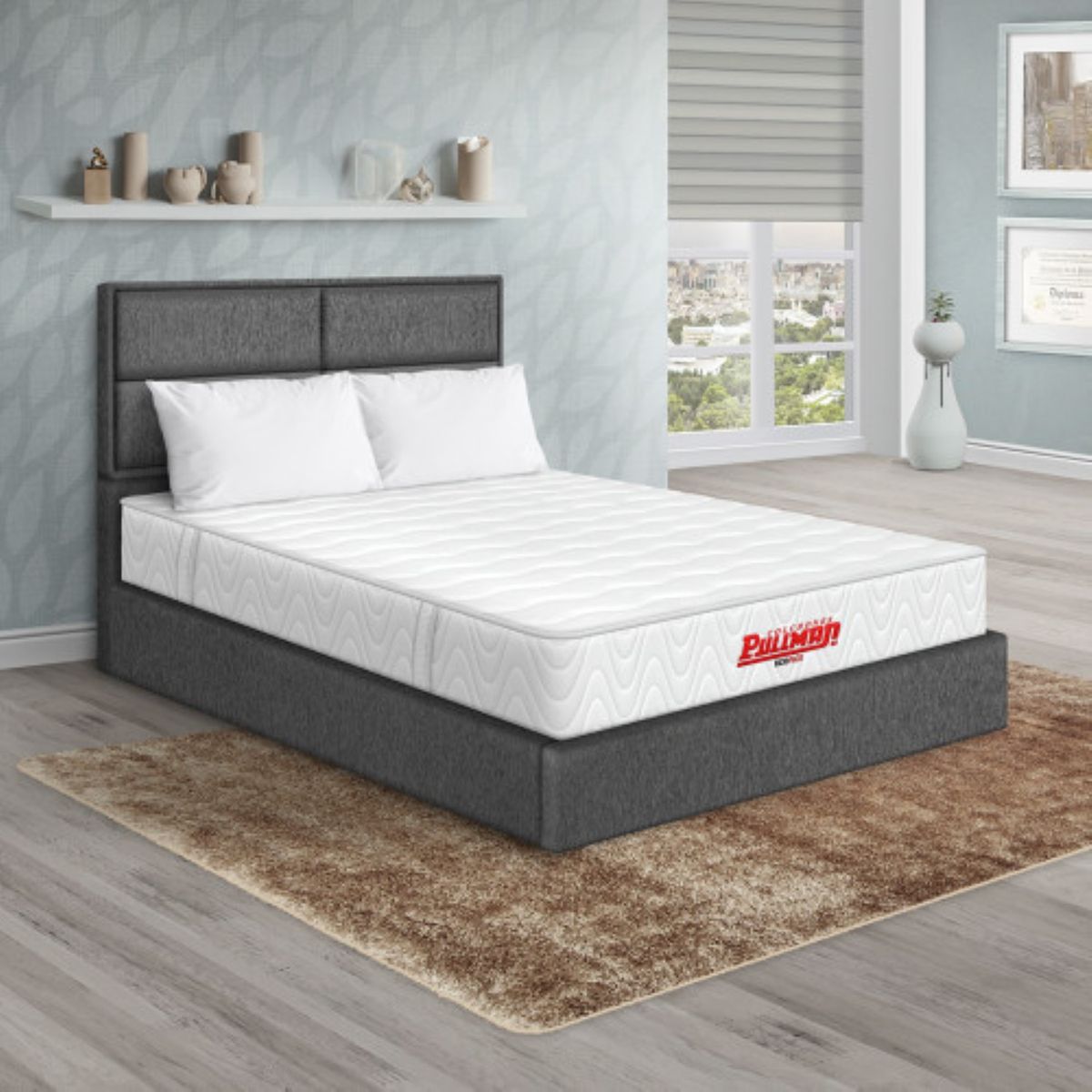 PULLMAN - Colchon Con Cama Doble Intermedio Resortes ECOPACK 190 x 140 Pullman
