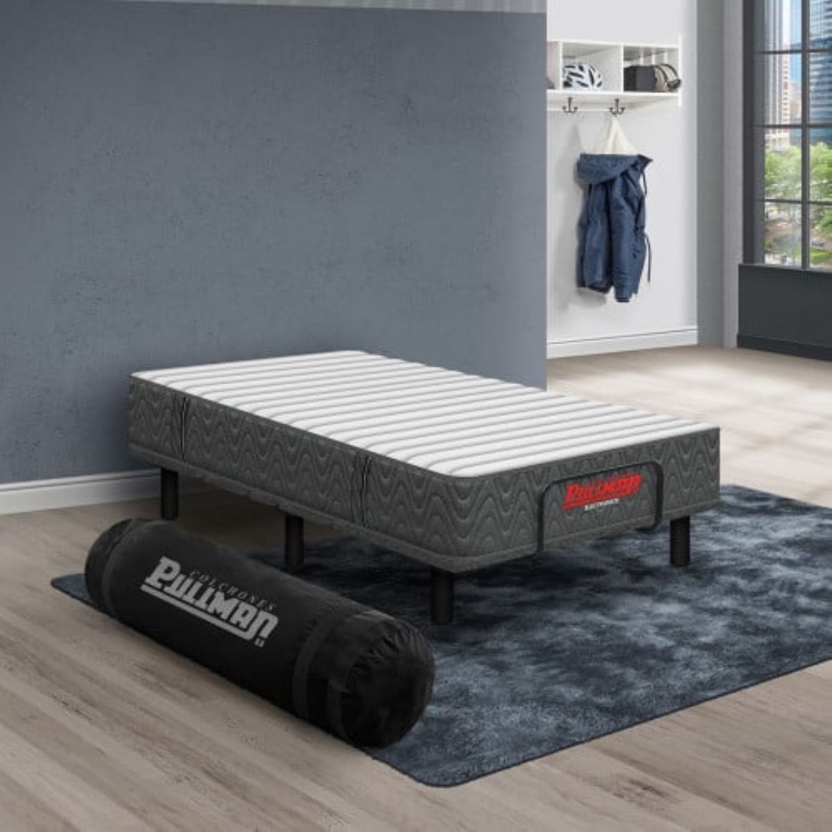 PULLMAN - Colchon Sencillo Firmeza Intermedio Resortes Pocket ELECTROPACK 97X197 PULLMAN