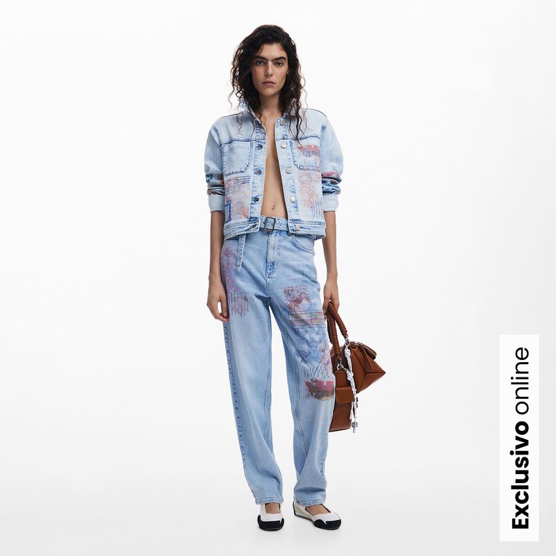 DESIGUAL - Chaqueta de jean Mujer de Algodón Desigual
