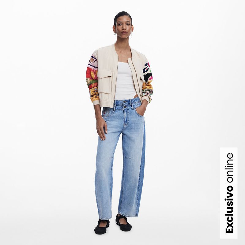 DESIGUAL - Chaqueta Mujer con Estampado Desigual