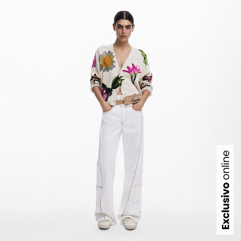 DESIGUAL - Saco Mujer con Estampado de Algodón Desigual