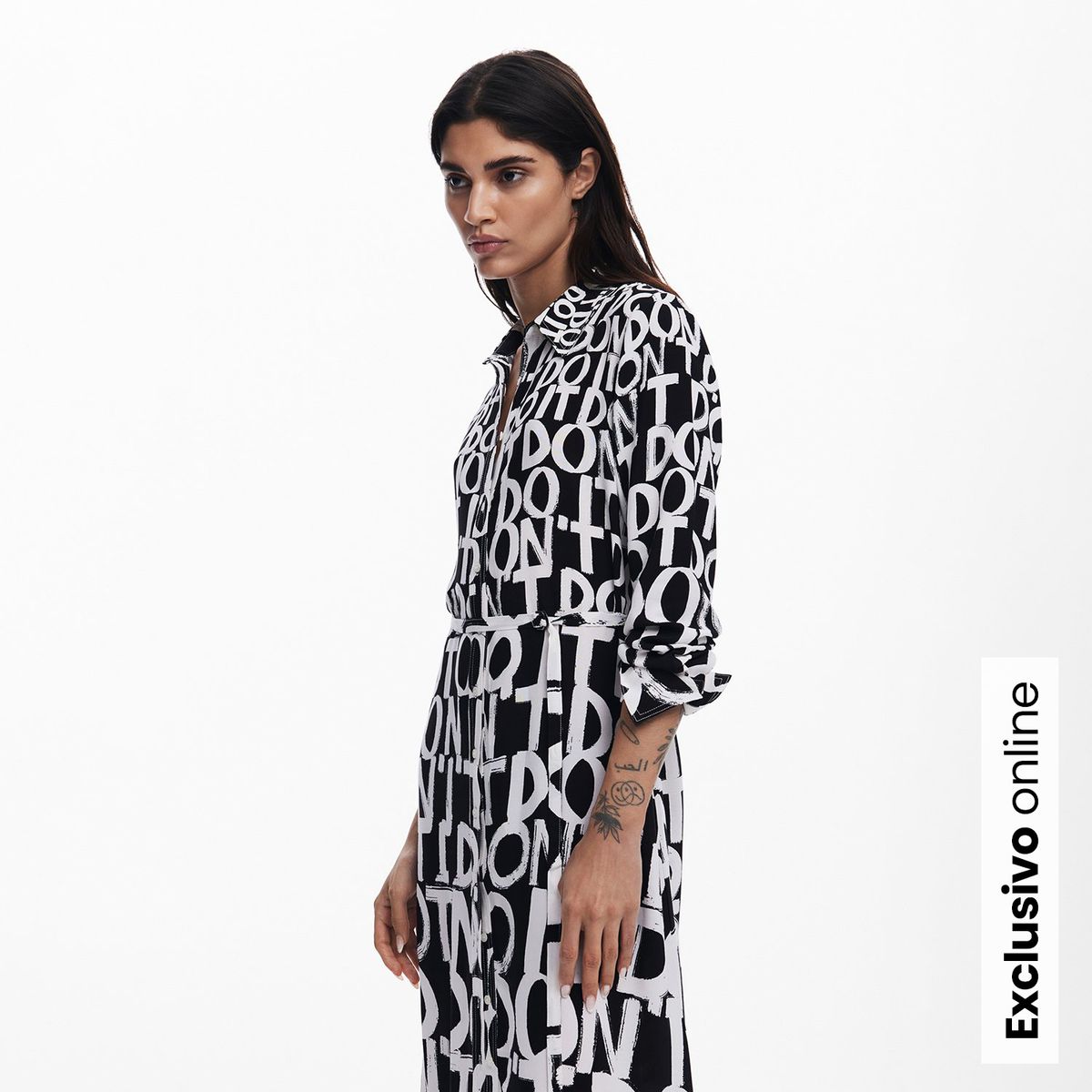 DESIGUAL - Vestido Mujer Largo con Estampado  Desigual