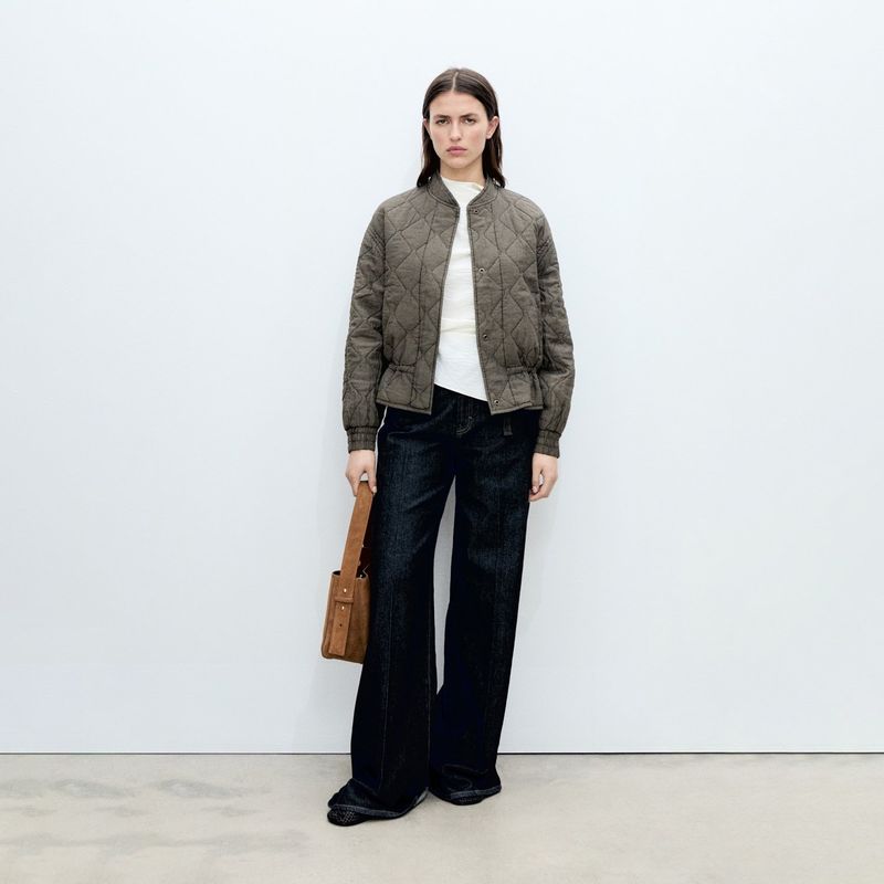MANGO - Chaqueta Bomber Mujer Acolchado Mango
