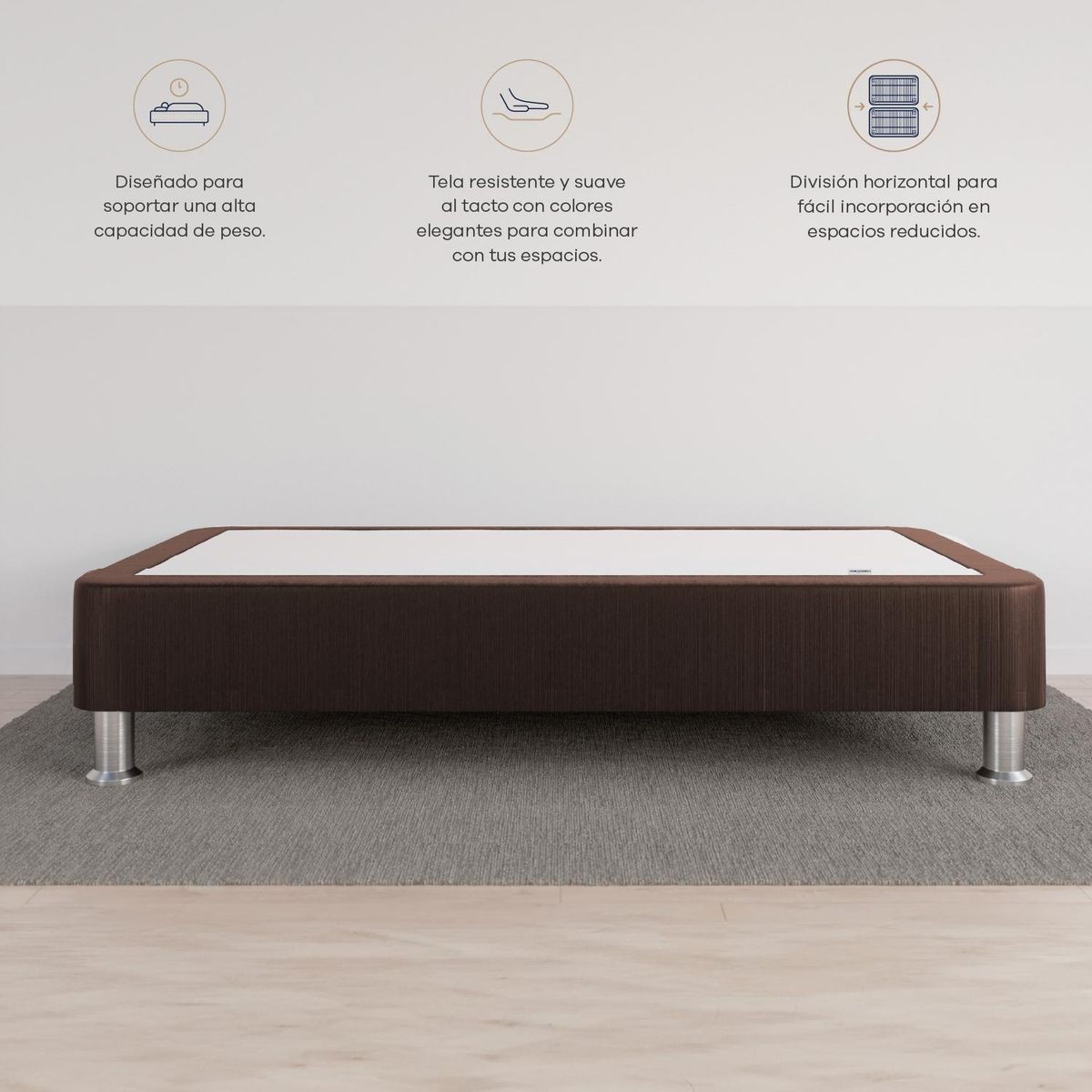 COMODISIMOS - Base cama Essential Negro 140x190