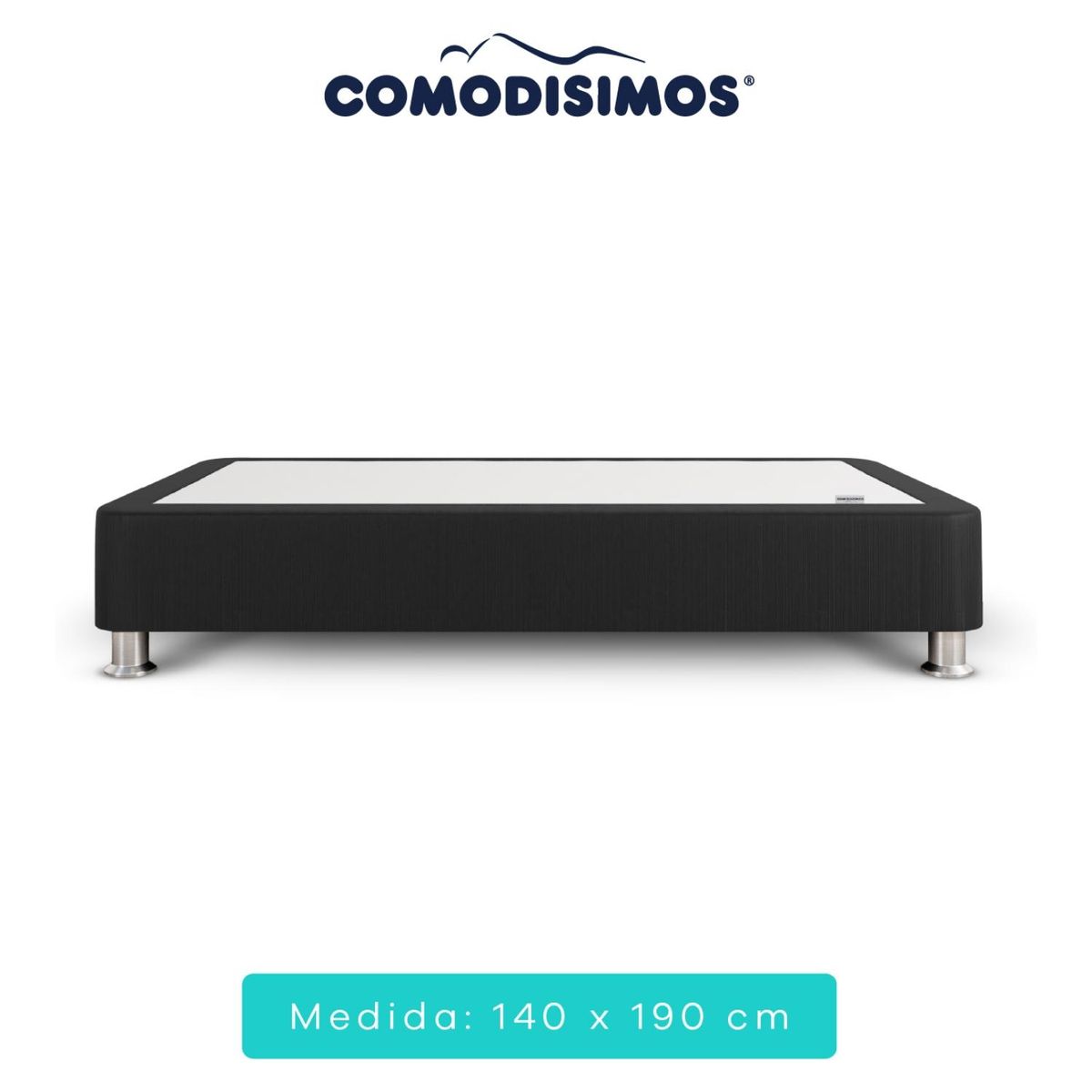 COMODISIMOS - Base cama Essential Negro 140x190