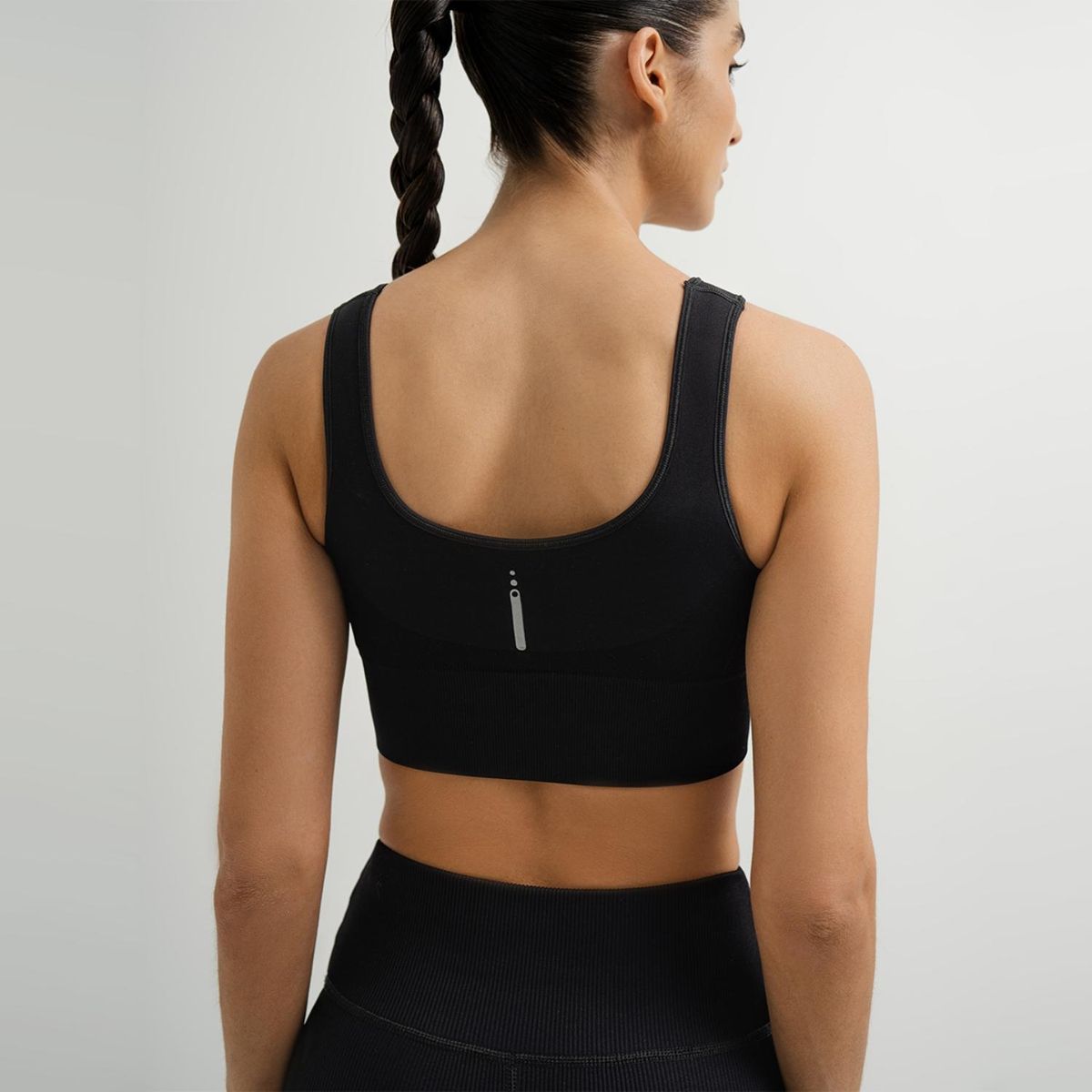 PUNTO BLANCO - Top Deportivo Training Mujer Acanalado Punto Blanco