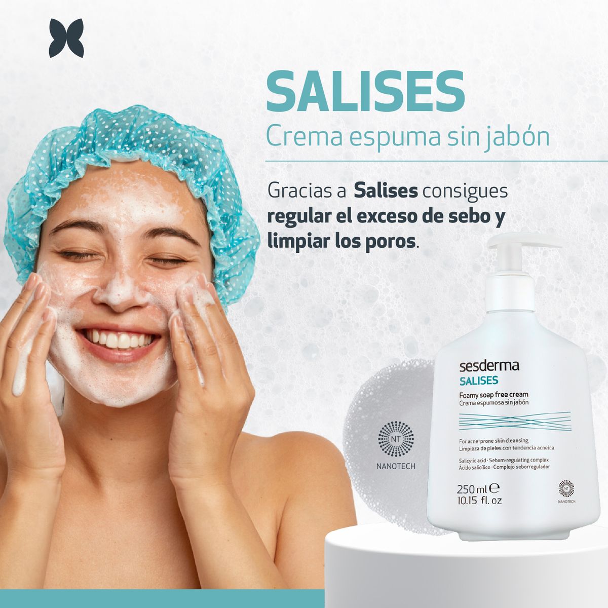 SESDERMA - Jabón facial SALISES CREMA ESPUMOSA SIN JABON Sesderma Piel Grasa