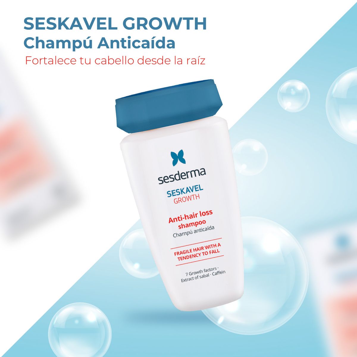 SESDERMA - Shampoo Sesderma SESKAVEL GROWTH CHAMPU ANTICAIDA 25 Control de caída 250 ml
