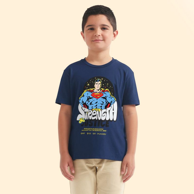  - Camiseta para Niño con Estampado Manga corta de Algodón Superman