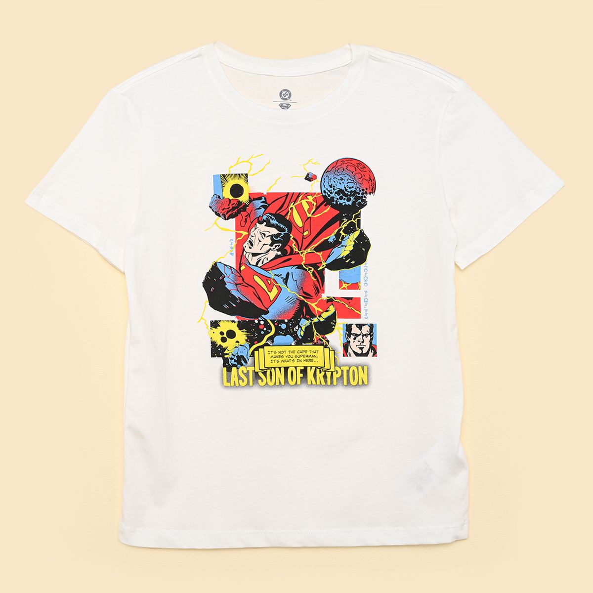 SUPERMAN - Camiseta para Niño con Estampado Manga corta de Algodón Superman