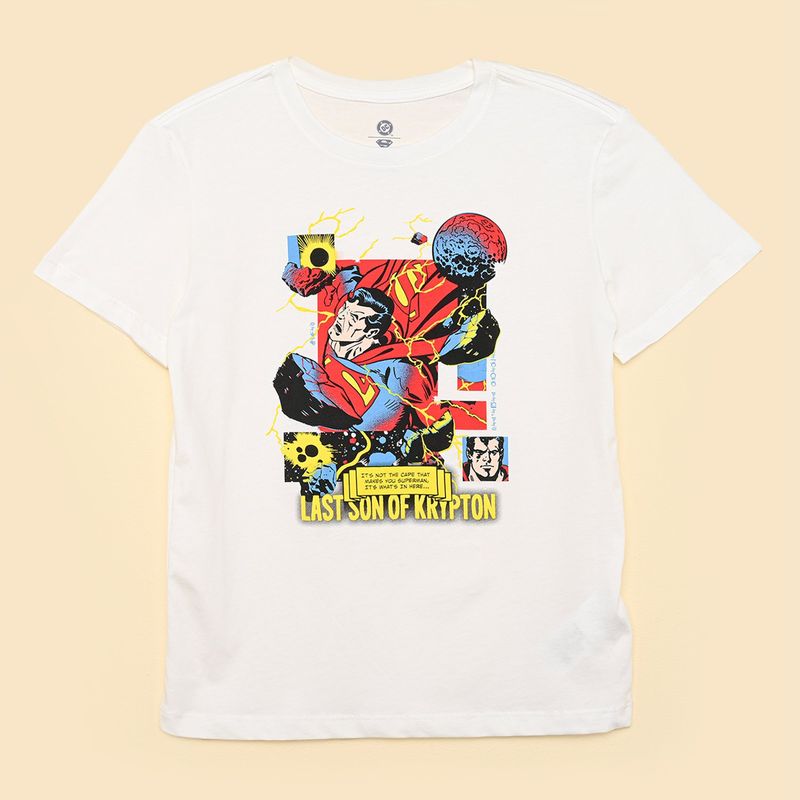 - Camiseta para Niño con Estampado Manga corta de Algodón Superman