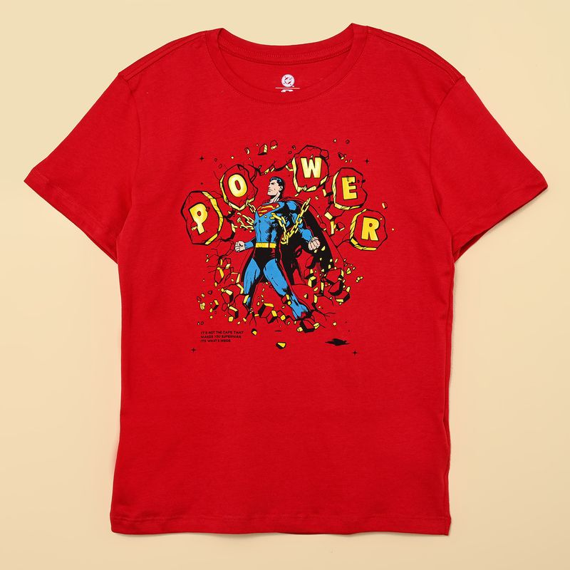  - Camiseta para Niño con Estampado Manga corta de Algodón Superman