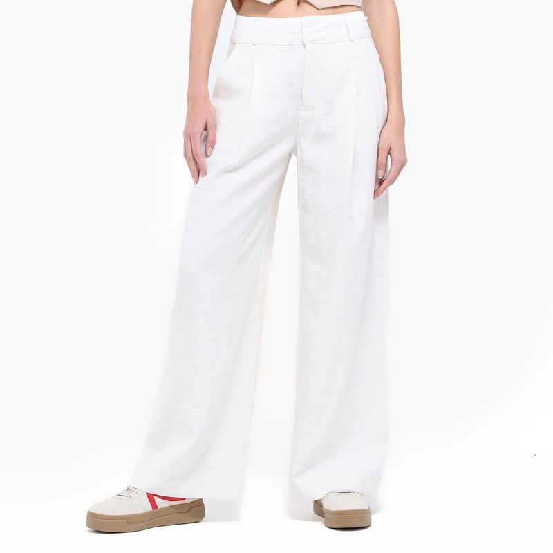 SYBILLA - Pantalón Recto Mujer Tiro alto Sybilla