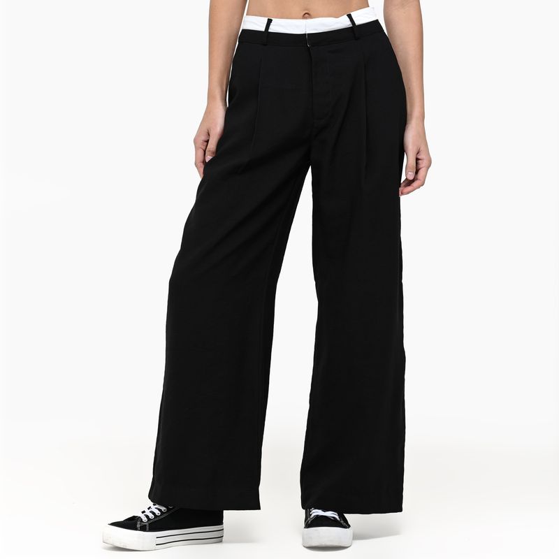 SYBILLA - Pantalón Recto Mujer Tiro alto Sybilla