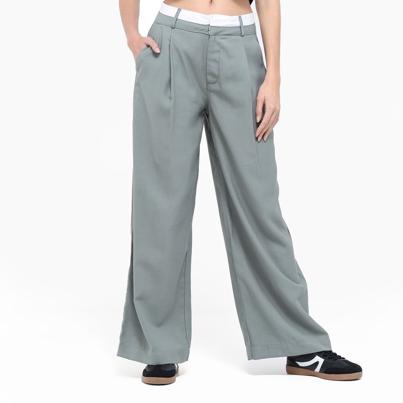SYBILLA - Pantalón Recto Mujer Tiro alto Sybilla