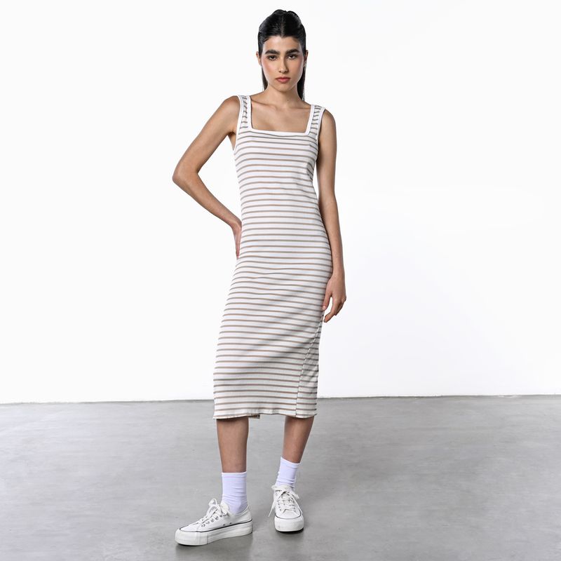 DENIMLAB - Vestido Mujer Medio de Rayas Denimlab