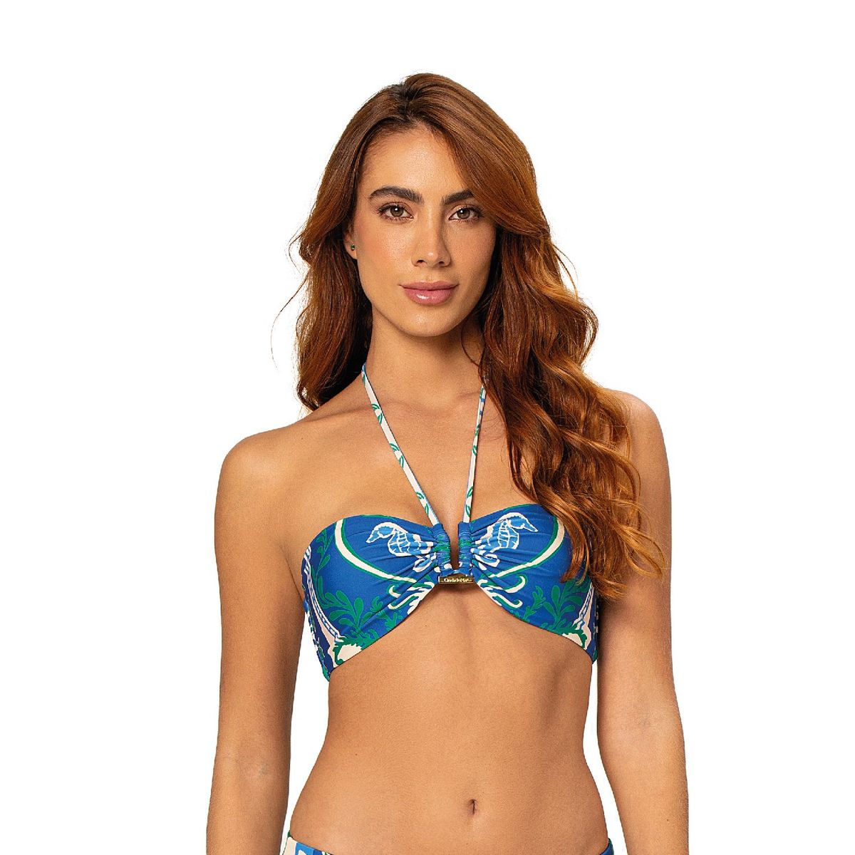 ONDA DE MAR - Top de vestido de baño Cloe strapless con estampado Onda de Mar