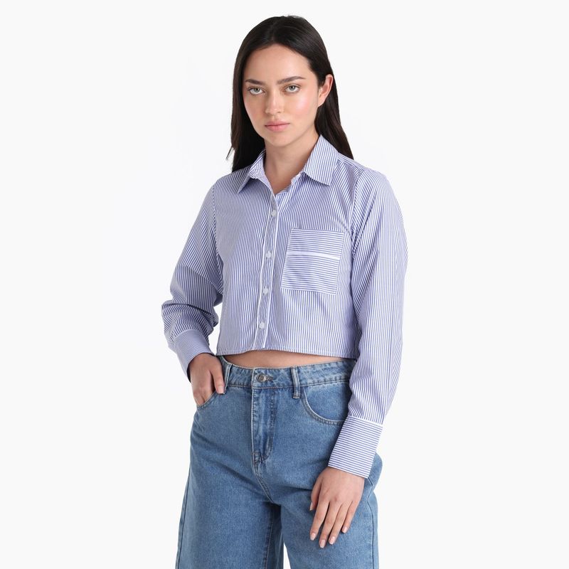 SYBILLA - Camisa Mujer Manga larga de Algodón Sybilla