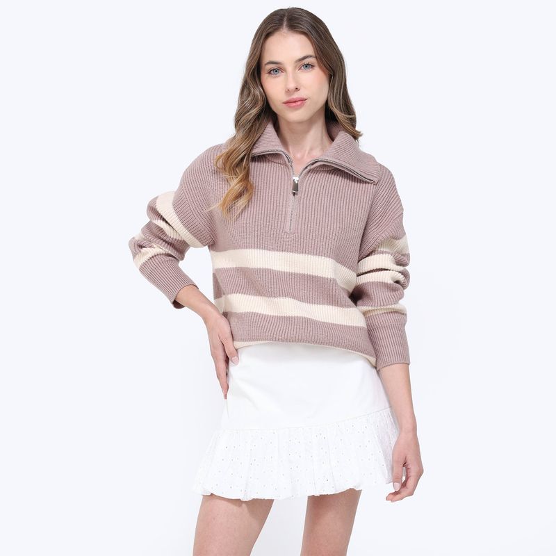 SYBILLA - Falda Mini Mujer con Ojalillo de Algodón Sybilla