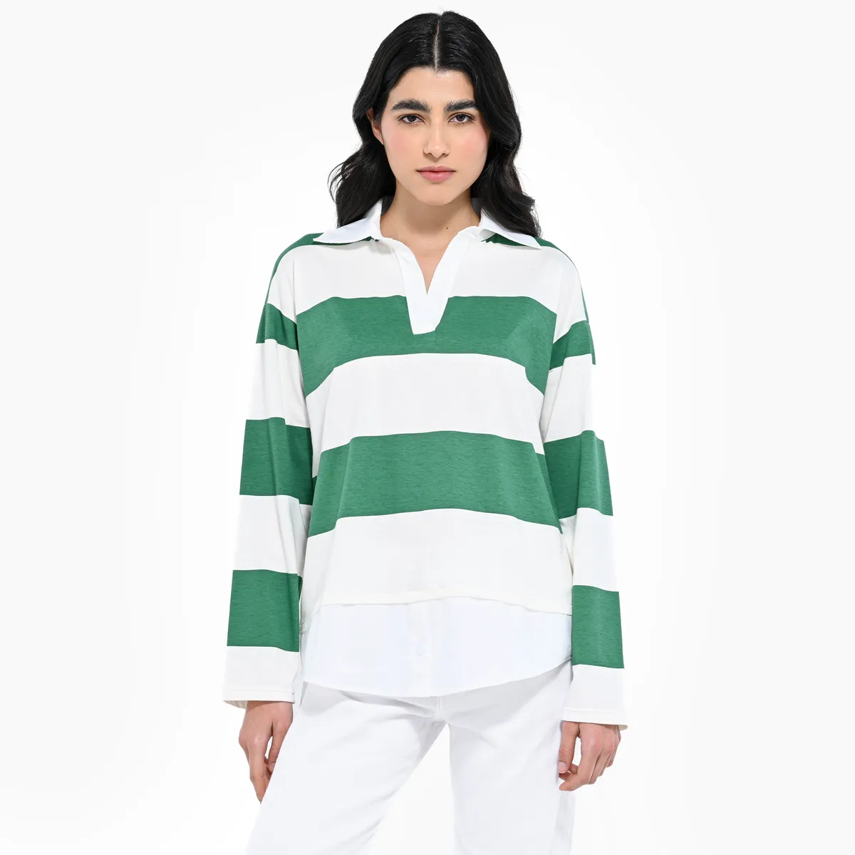 SYBILLA - Buzo Mujer de Rayas de Algodón Sybilla