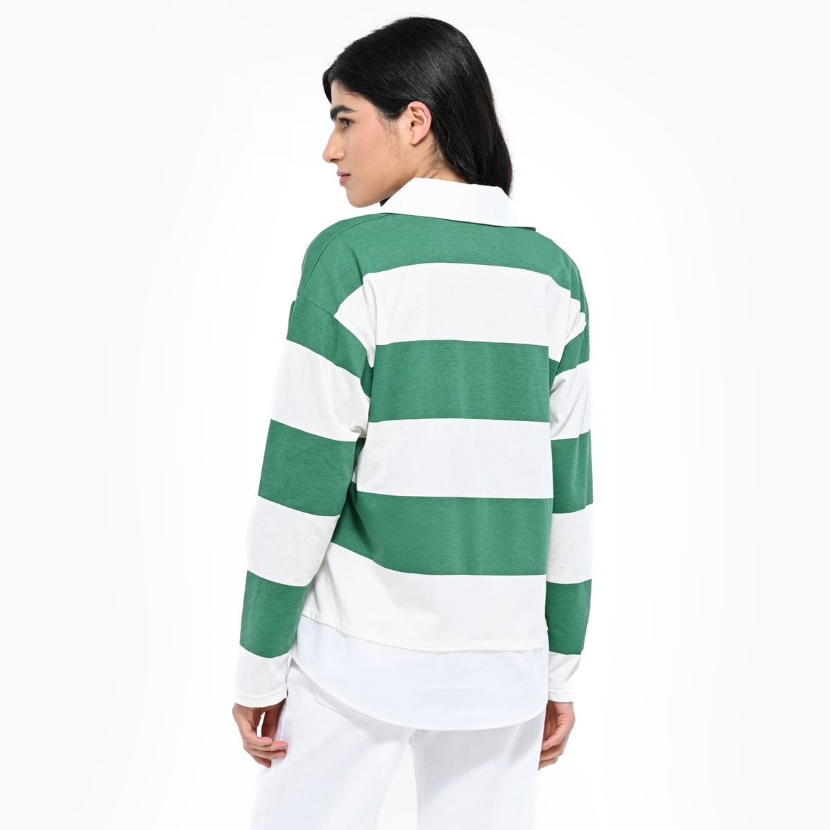 SYBILLA - Buzo Mujer de Rayas de Algodón Sybilla