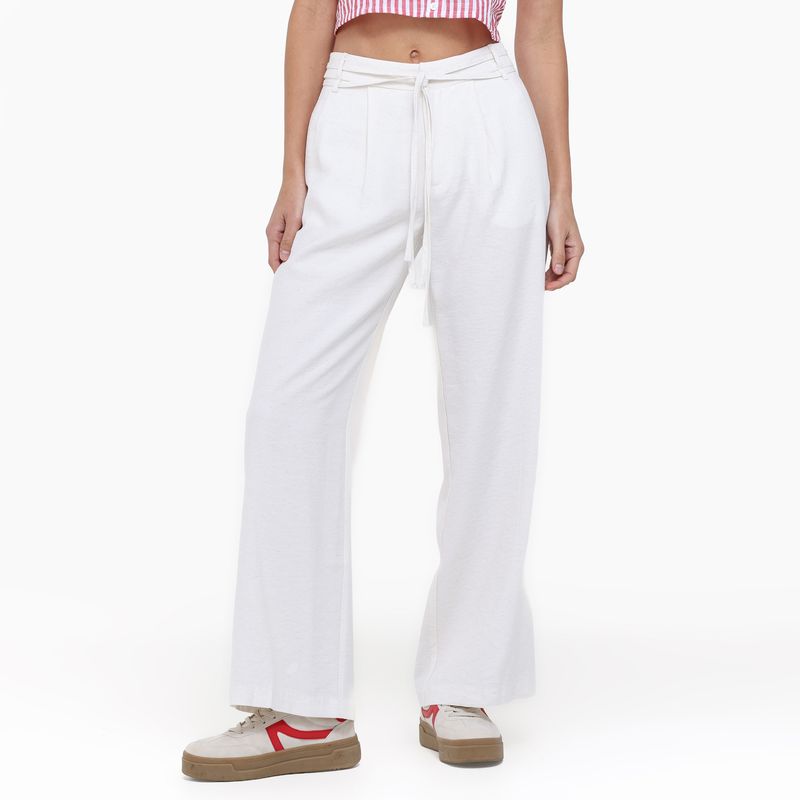 SYBILLA - Pantalón Recto Mujer Tiro alto Sybilla