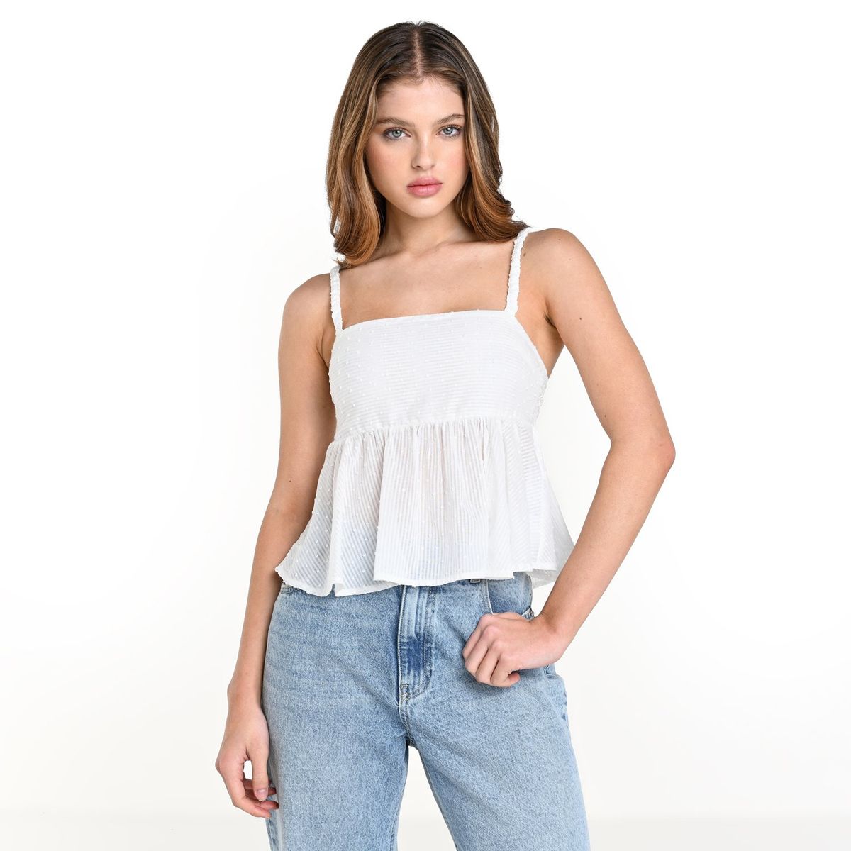 SYBILLA - Top Mujer Sin mangas de Algodón Sybilla