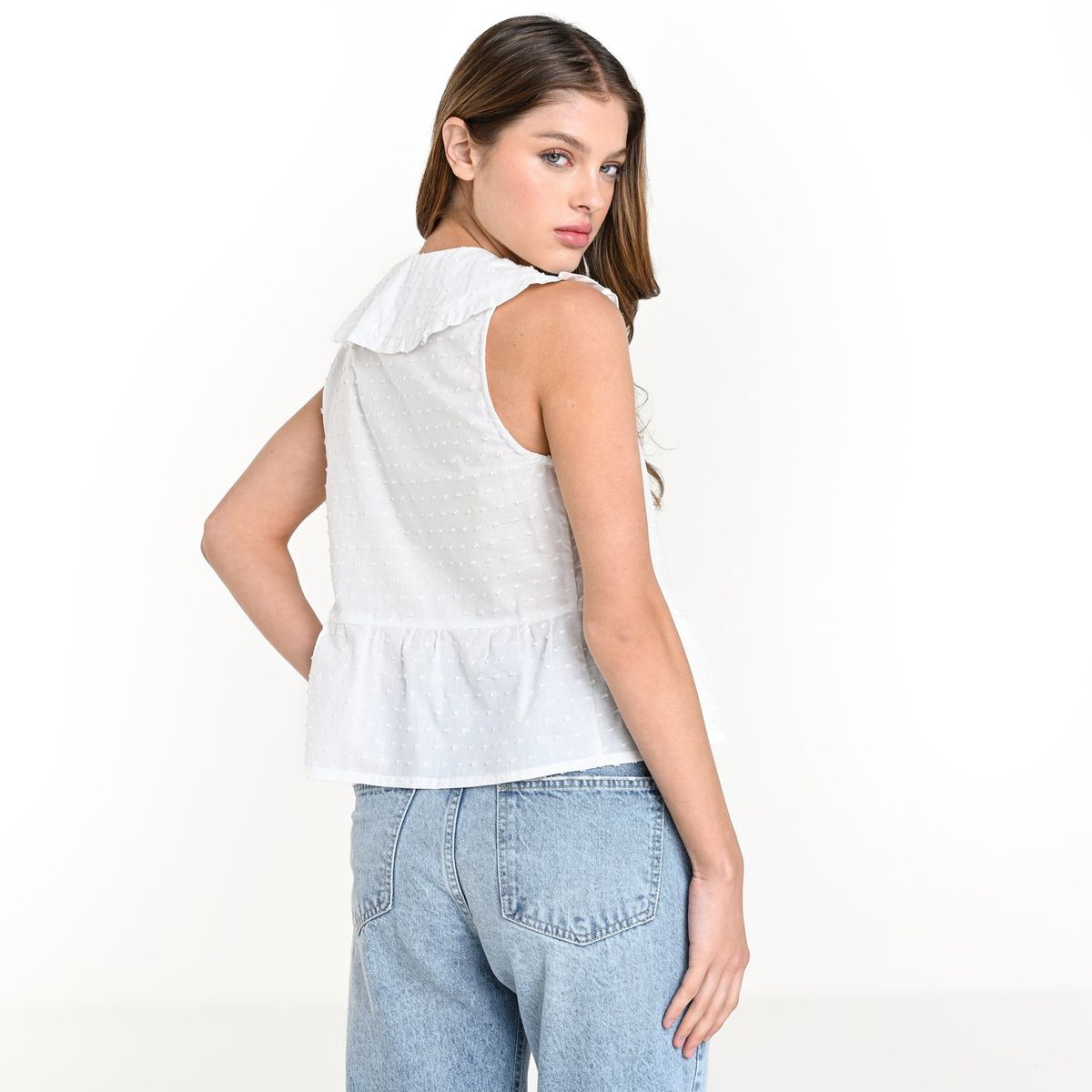 SYBILLA - Top Mujer Sin mangas de Algodón Sybilla