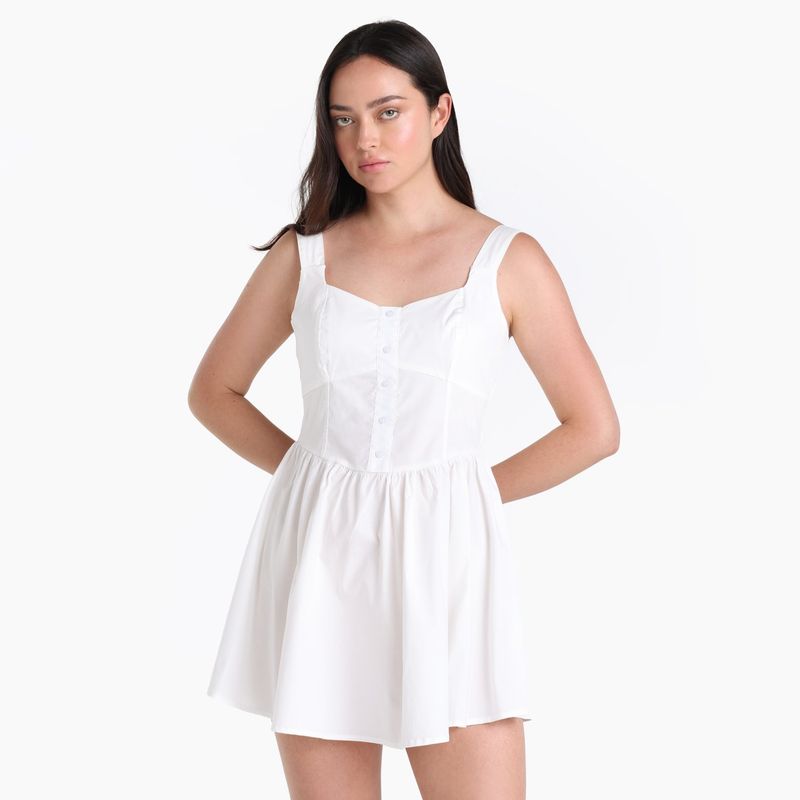 SYBILLA - Vestido Corto Mujer de Algodón Sybilla