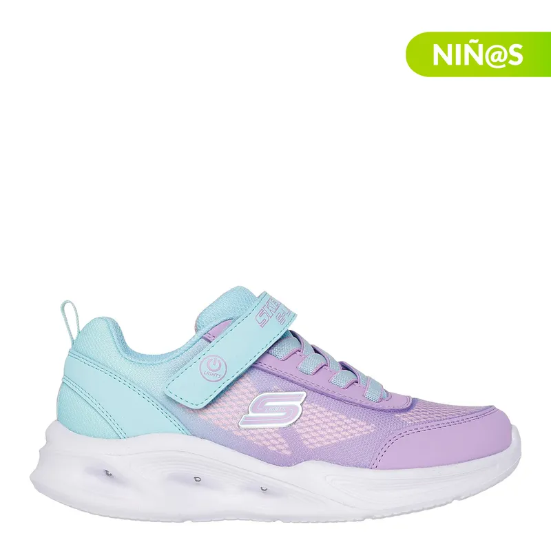 SKECHERS - Tenis moda Skechers Niña Sola Glow - Ombre De con Velcro