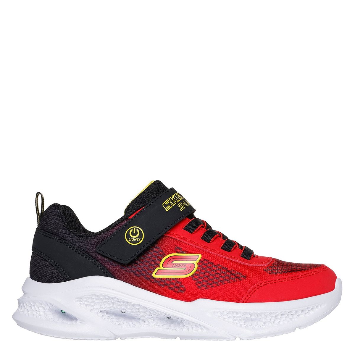 SKECHERS - Tenis con luces Skechers Niño Meteor-Lights-Krendo con Velcro 