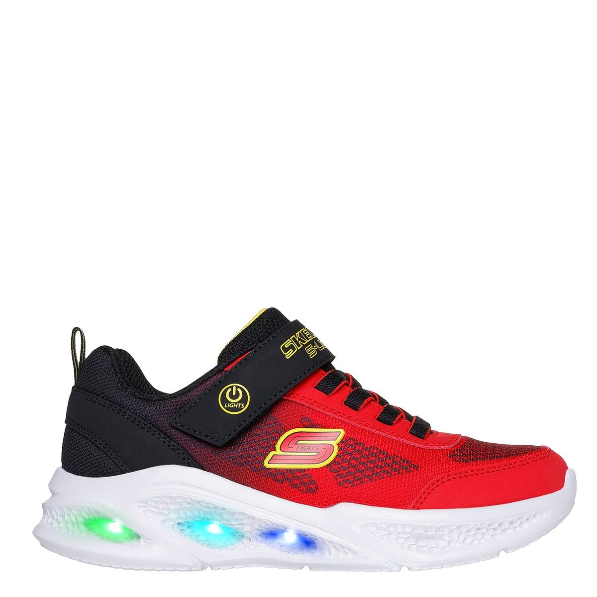 SKECHERS - Tenis con luces Skechers Niño Meteor-Lights-Krendo con Velcro 