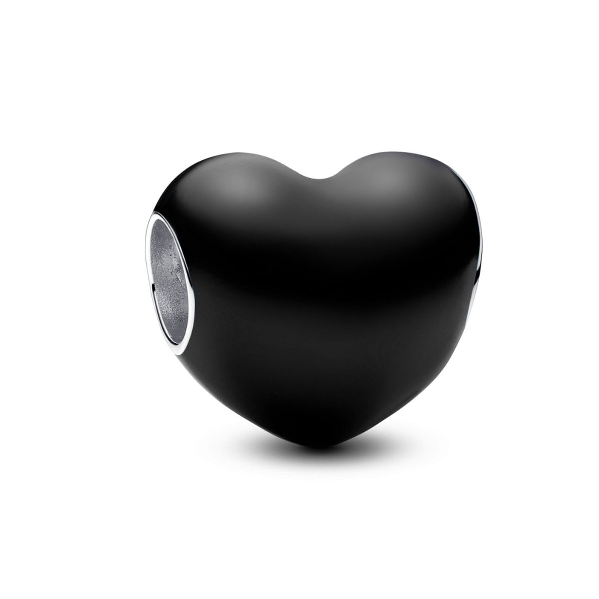 PANDORA - Charm Pandora Corazón Negro Plata Esterlina