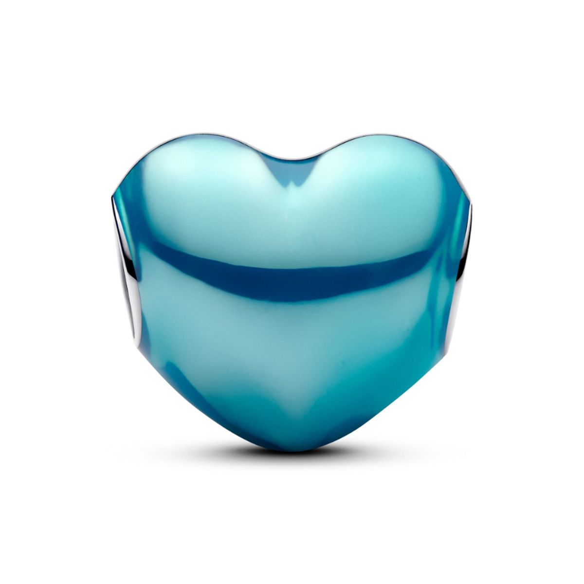 PANDORA - Charm Pandora Corazón Metálico Azul Cielo Plata Esterlina