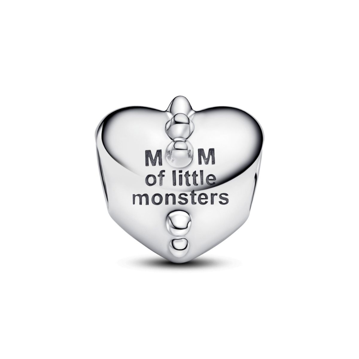 PANDORA - Charm Pandora Corazón y Monstruitos de Mamá Plata Esterlina