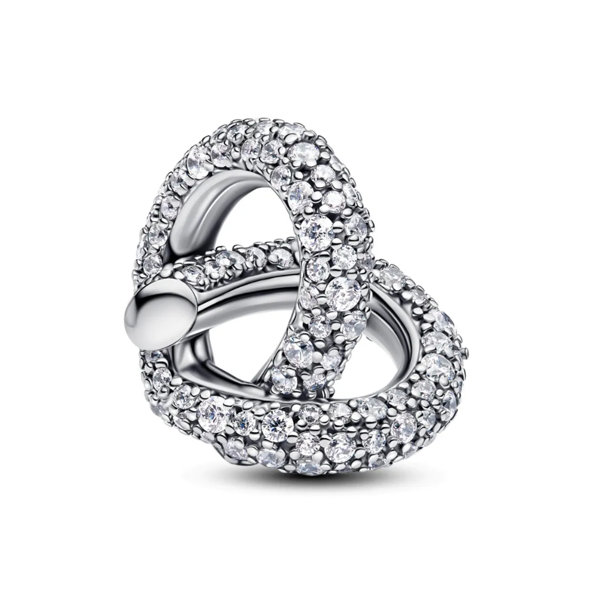 PANDORA - Charm Pandora Corazón Nudo Infinito y Pavé Plata Esterlina