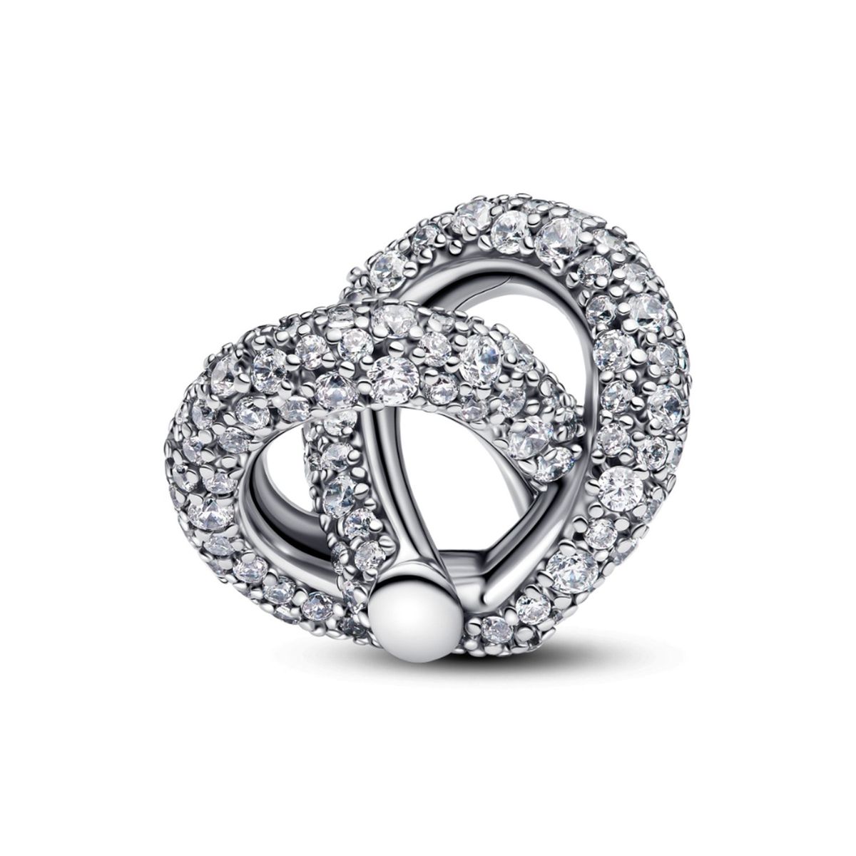 PANDORA - Charm Pandora Corazón Nudo Infinito y Pavé Plata Esterlina