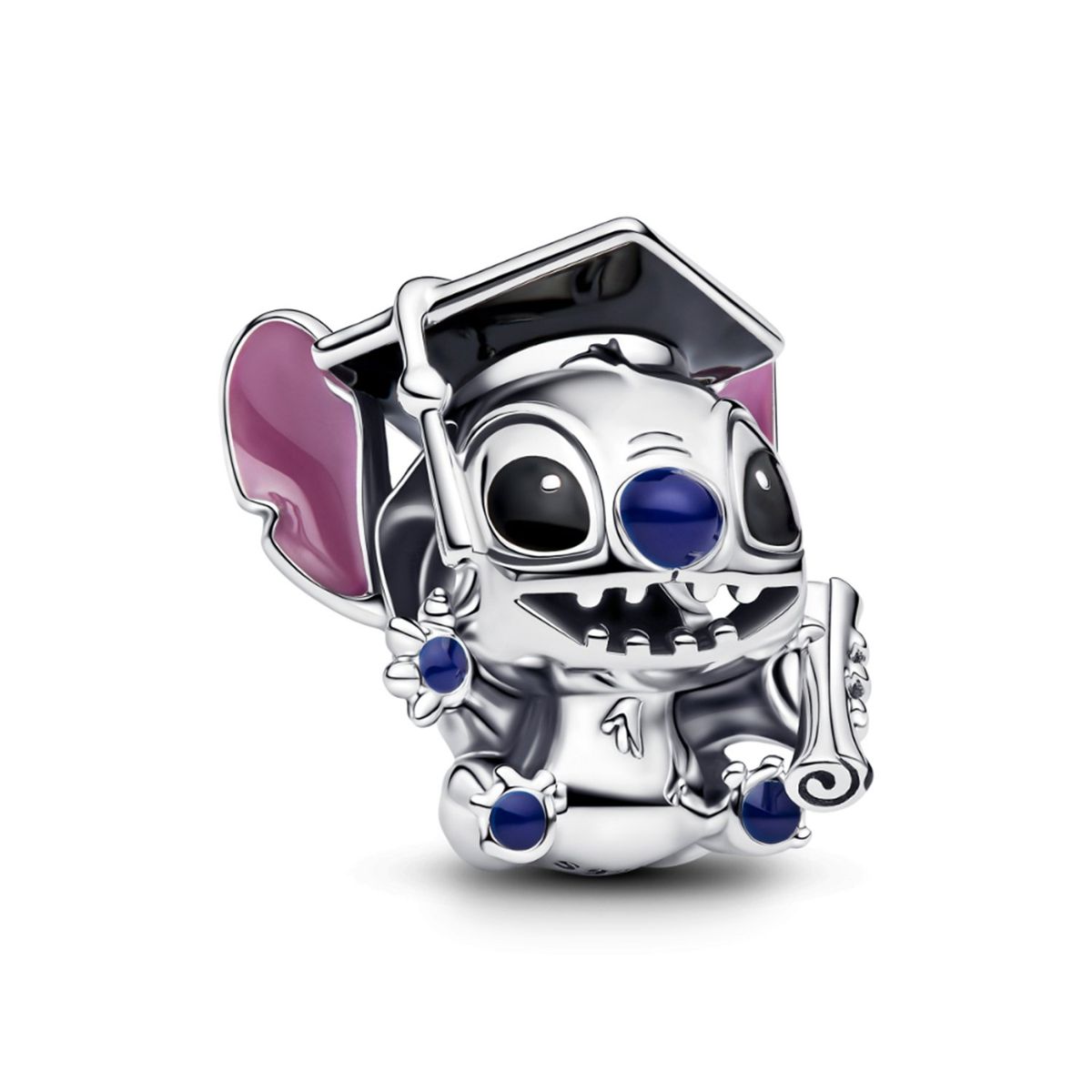 PANDORA - Charm Pandora Graduación Stitch de Disney Plata Esterlina